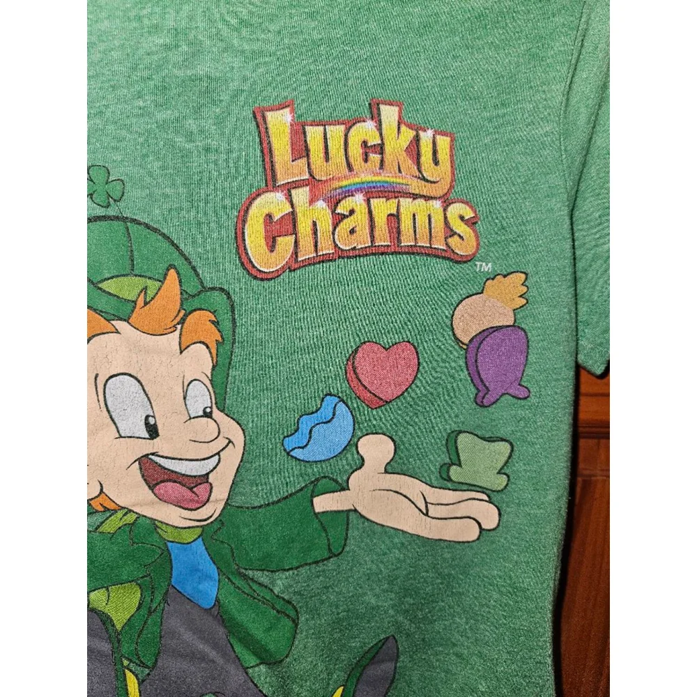 Boys Old Navy Lucky Charms T-shirt XS (5) Green Collectabilitees